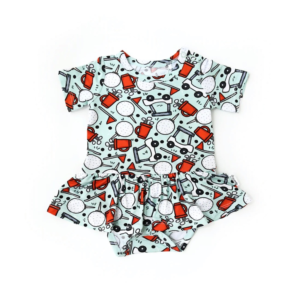Spring Sale! NWT GIGI AND MAX Caddie Golf Print Tutu One Piece Romper